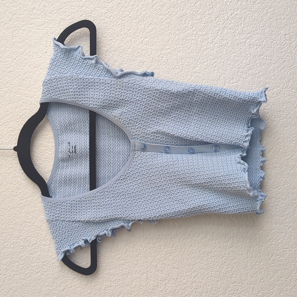 NWT URBAN OUTFITTERS XS/S Out From Under Baby Blue Crop Top